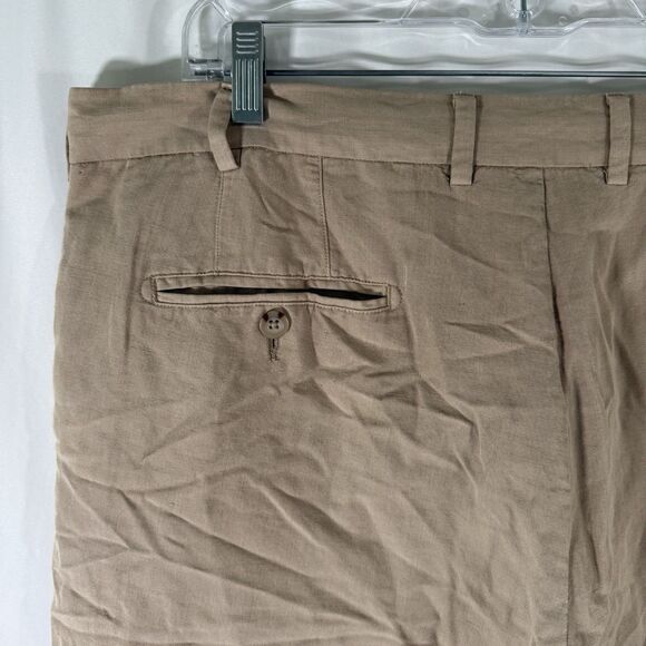 Peter Millar Silk Linen Blend Shorts Men's 38 Khaki Chino Pockets 8.5" Inseam - Picture 8 of 10
